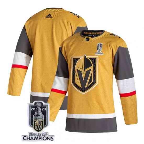 Men Women Youth Vegas Golden Knights Blank Gold 2023 Stanley Cup Champions Stitched Jersey